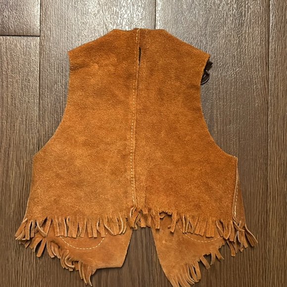 Vintage John R. Craighead Leather Vest with Fringe and Steer Head - Picture 6 of 6